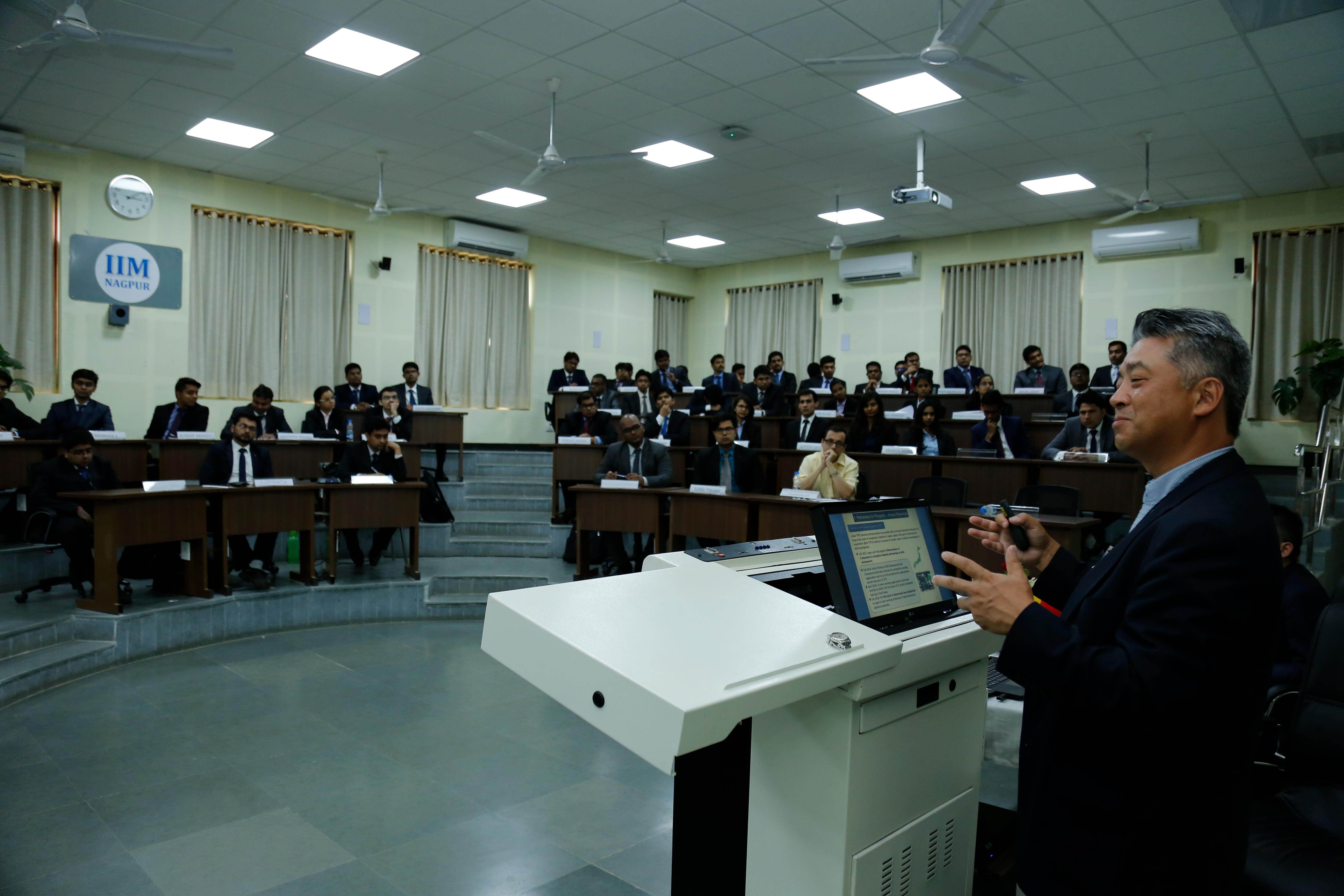 Japanese delegates interact with IIM Nagpur students