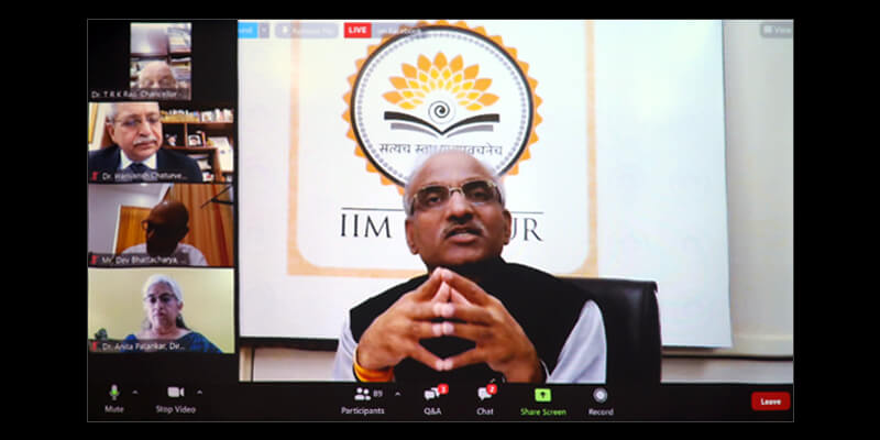 Prof Bhimaraya Metri (Director, IIMN) speaks at ASMA-HR and Higher Education Forum 2021