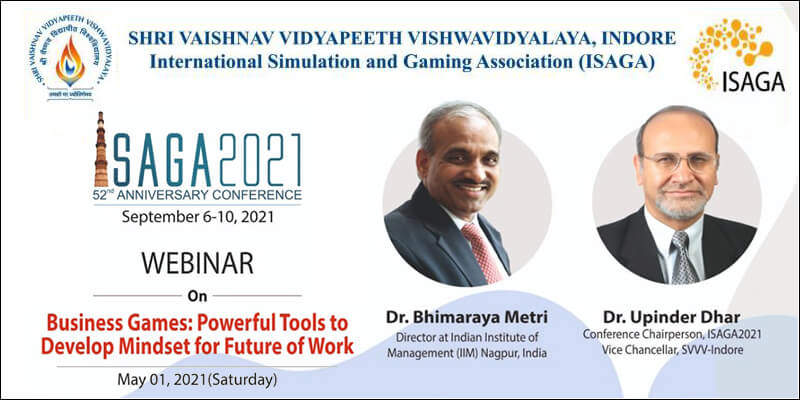 Dr Bhimaraya Metri conducts Webinar at ISAGA2021