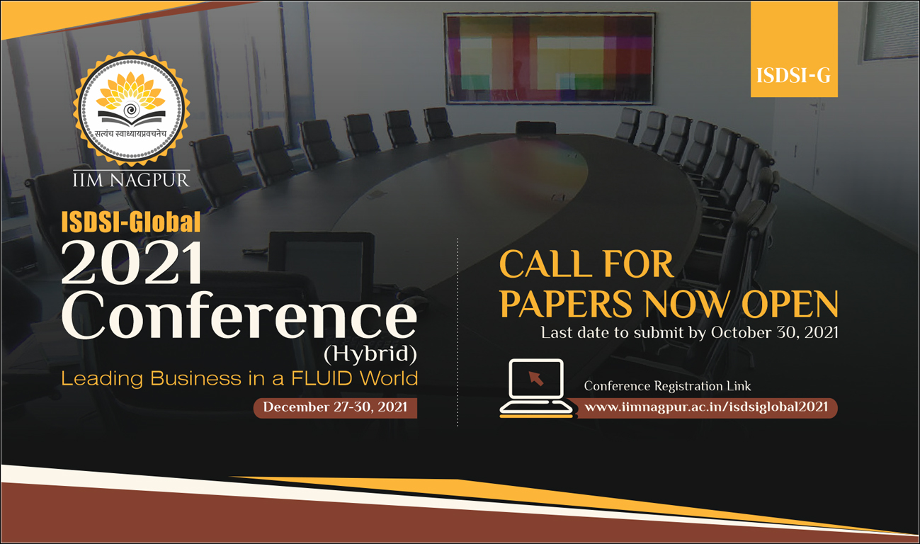 Call for Papers: ISDSI-G 2021 Conference at IIM Nagpur