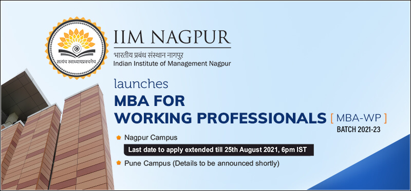 Applications open for MBA for Working Professionals 2021-23