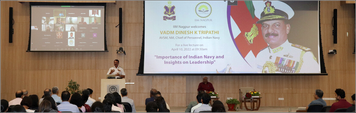 Management is a mind game while  leadership is a game of the heart. Need to strike a balance between the two: VADM Dinesh Tripathi, AVSM, NM, Chief of Personnel, Indian Navy